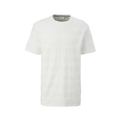 s.Oliver Red Label T-Shirt mit Strukturmuster  - weiß (0120)