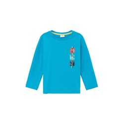 s.Oliver Red Label Longsleeve with front print - blue (6431)