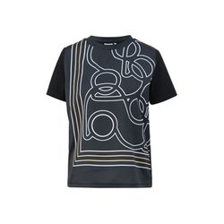 s.Oliver Black Label T-shirt in a mix of materials - black (99D1)