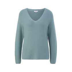s.Oliver Red Label Pull en tricot avec col en V  - bleu (6352)