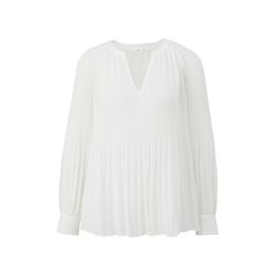 s.Oliver Black Label Blouse with pleated structure - beige (0200)