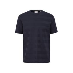 s.Oliver Red Label T-Shirt mit Strukturmuster  - blau (5955)