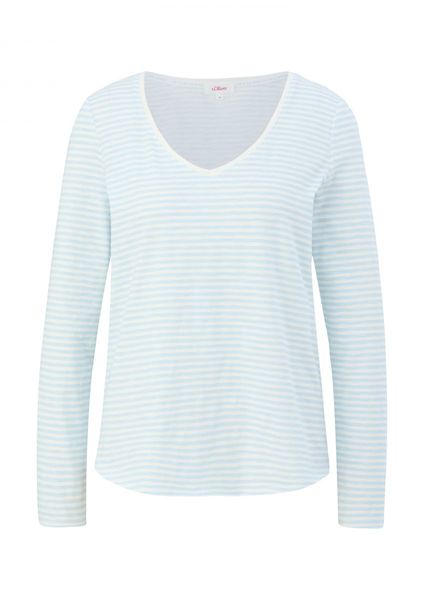 s.Oliver Red Label Longsleeve with stripes - blue (50G6)