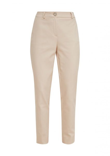 comma Slim fit: 7/8 trousers with tapered leg - beige (8102)
