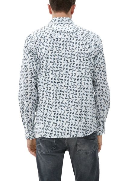 s.Oliver Red Label Regular fit: long sleeve shirt with a shark collar - white (01A2)
