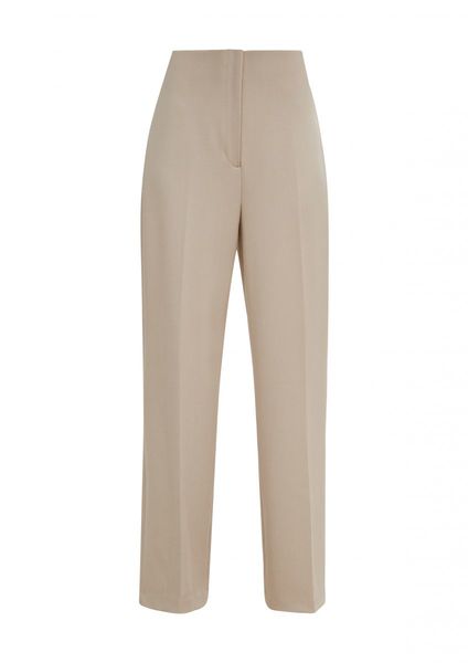 comma Regular fit: viscose blend trousers  - beige (8091)