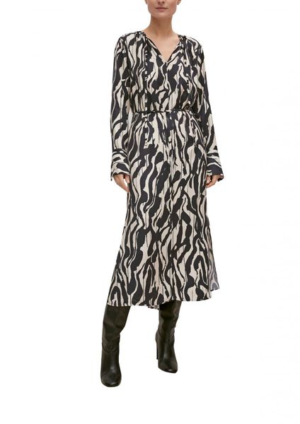 comma Maxi-robe avec imprimé allover  - noir (99B5)