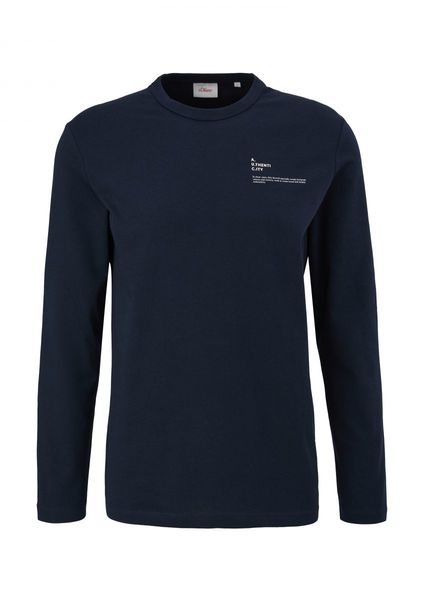 s.Oliver Red Label T-shirt long avec écriture imprimée  - bleu (59D1)