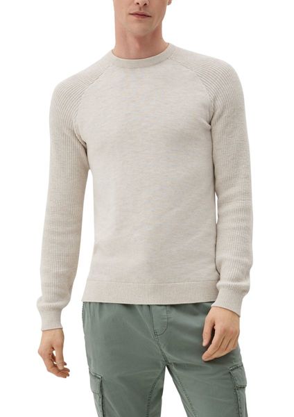 Q/S designed by Jumper with a knit pattern  - gray (9057)