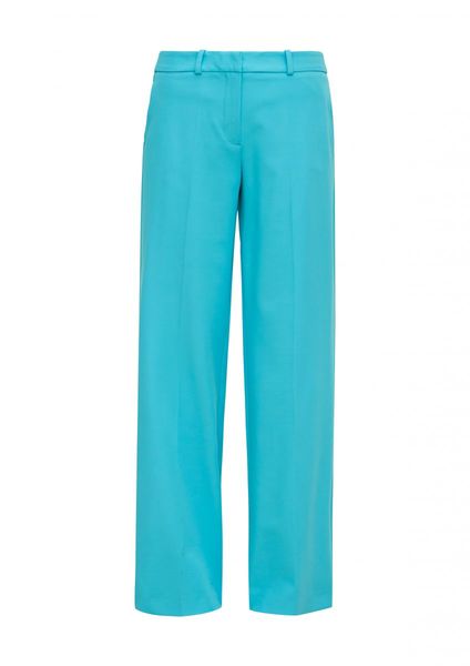 comma Loose : pantalon à taille haute - bleu (6242)