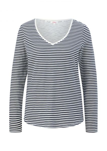 s.Oliver Red Label Longsleeve with stripes - white (59G6)