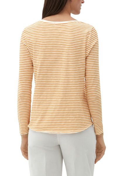s.Oliver Red Label T-shirt long à rayures - blanc/orange (17G6)
