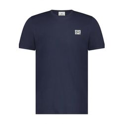 State of Art T-Shirt mit Gummidruck auf der Brust - blau (5900)