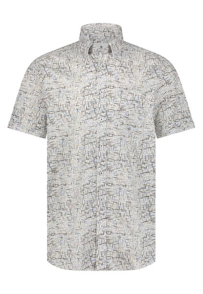 State of Art GOTS shirt made from organic cotton - white/gray/blue (1157)