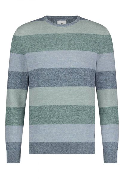 State of Art Mouliné sweater with stripes - blue (5953)