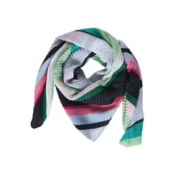 Street One Stripe print pleated scarf - pink/blue (33516)