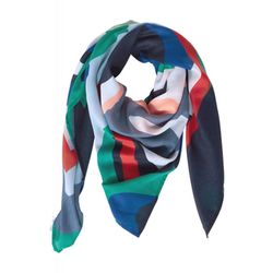 Street One Scarf with multicolor print - red/blue (33516)