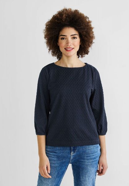 Street One Shirt with structure - blue (11238)