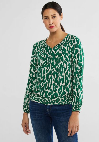 Adept Canada bille Street One Tunic blouse with leo print - green (34650) - 38