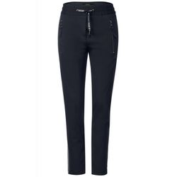 Cecil Casual fit pants with zip - blue (10128)