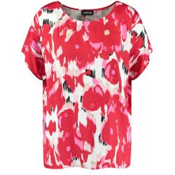 Taifun Blouse shirt with floral allover print - pink (06502)