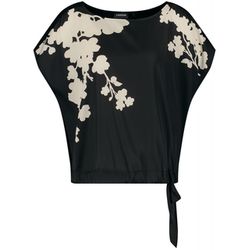 Taifun Shirt avec un devant en satin - noir (01102)