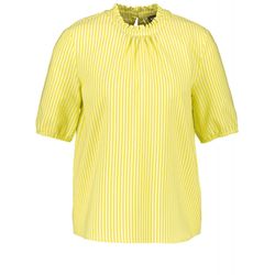 Taifun Seersucker crepe short sleeve blouse - yellow (04222)