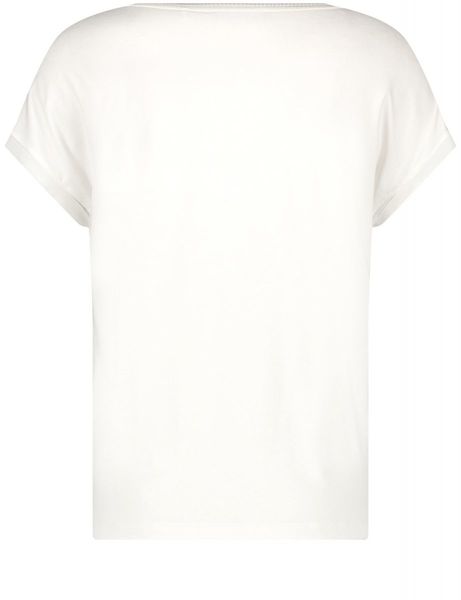 Taifun T-shirt décontracté avec encolure ronde ouverte - blanc (09700)