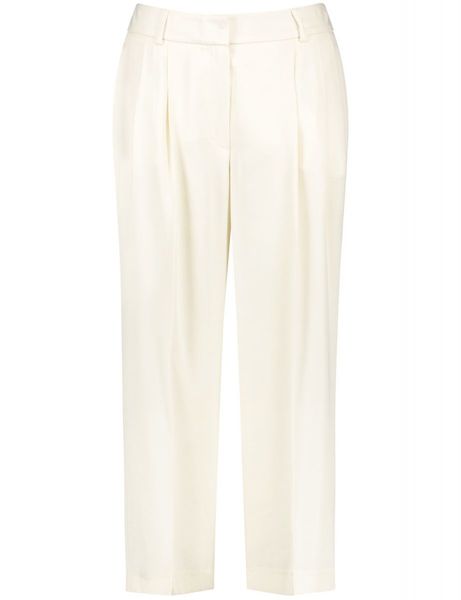Taifun Wide 3/4 pants culotte - white (09450)