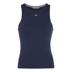 Tommy Jeans Top with ribbed structure - blue (C87)