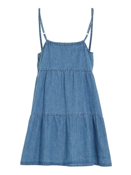 Tommy Jeans Gestuftes Kleid aus Chambray-Denim - blau (1A5)