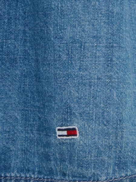 Tommy Jeans Robe en jean chambray à volants - bleu (1A5)