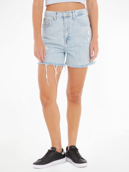 Tommy Jeans Mom Fit Jeans-Shorts - blau (1AB)