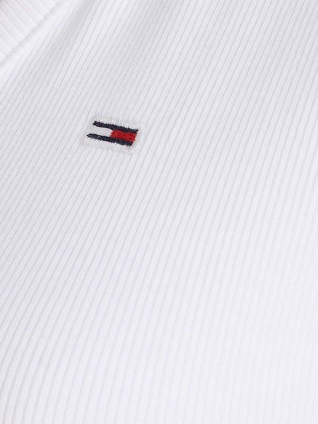 Tommy Jeans Polo mit V-Ausschnitt - weiß (YBR)