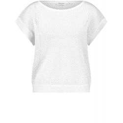 Gerry Weber Collection Short sleeve sweater with lace pattern - white (99700)