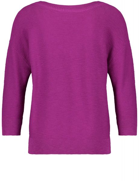 Gerry Weber Edition 3/4 sleeve sweater with linen content - purple (30903)
