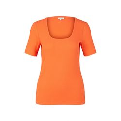 Tom Tailor Shirt with ribbed structure - orange (15612)