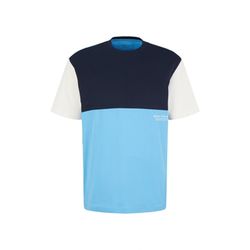 Tom Tailor Denim T-Shirt block de couleurs - bleu (18395)