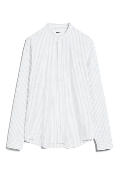 Armedangels Organic cotton shirt - Tomaaso Strip - white (188)