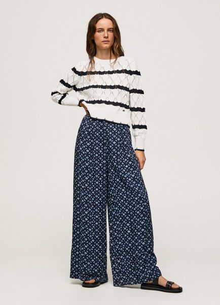 Pepe Jeans London Large printed trousers - blue (0AA)