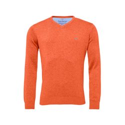 Fynch Hatton V-neck fine knit sweater - orange (200)