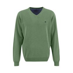 Fynch Hatton V-neck fine knit sweater - green (700)