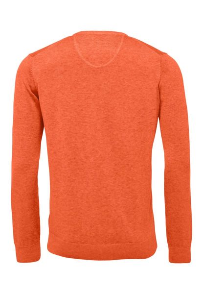 Fynch Hatton Feinstrick-Pullover mit V-Ausschnitt - orange (200)