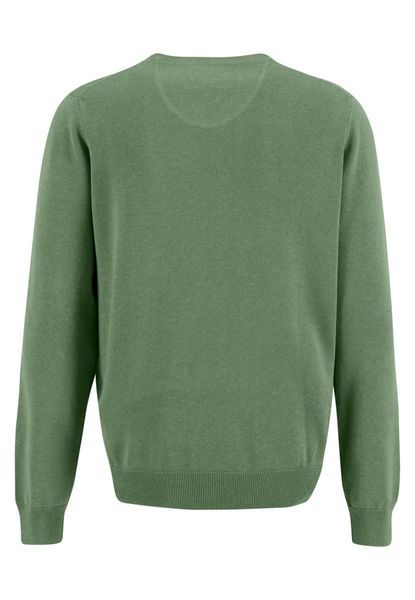 Fynch Hatton Feinstrick-Pullover mit V-Ausschnitt - grün (700)