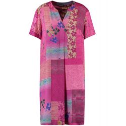 Samoon Tunic dress with patch print - pink (03362)