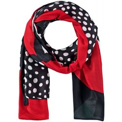 Samoon Light scarf with wording print - red (08102)