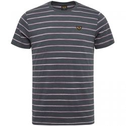 PME Legend T-shirt with stripe pattern - gray (Grey)