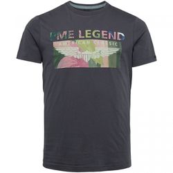 PME Legend T-Shirt mit Frontprint - grau (Grey)