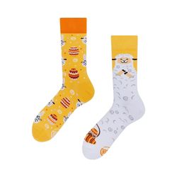 Many Mornings Socks - Easter lamb - white/yellow (00)