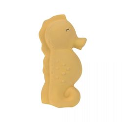 Lässig Baby bath toy - natural rubber, Seahorse - yellow (00)